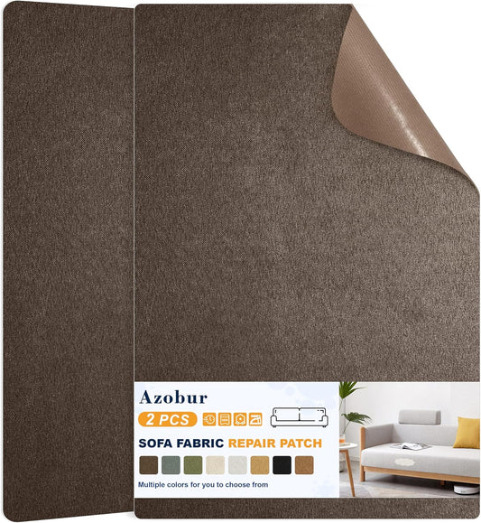 Azobur Couch Patch Repair Fabric,Microfiber Fabric, Self-Adhesive, for Sofa Repair and Upholstery