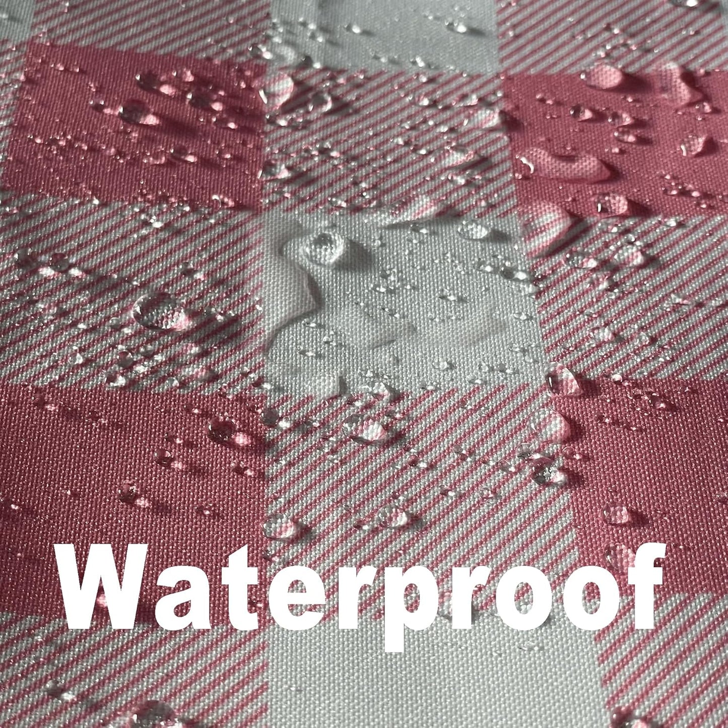 Classic Gingham Tablecloth Fabric - Oblong 58x120 Water Resistant Chequered Pattern Table Cloth for Indoor/Outdoor Use - Tabletop Cover for Birthday, Picnics, Gardens, and Parties