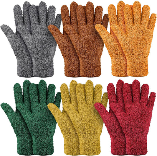 Bencailor 6 Pairs Microfiber Dusting Gloves, Dusting Cleaning Gloves Microfiber Gloves for Plants