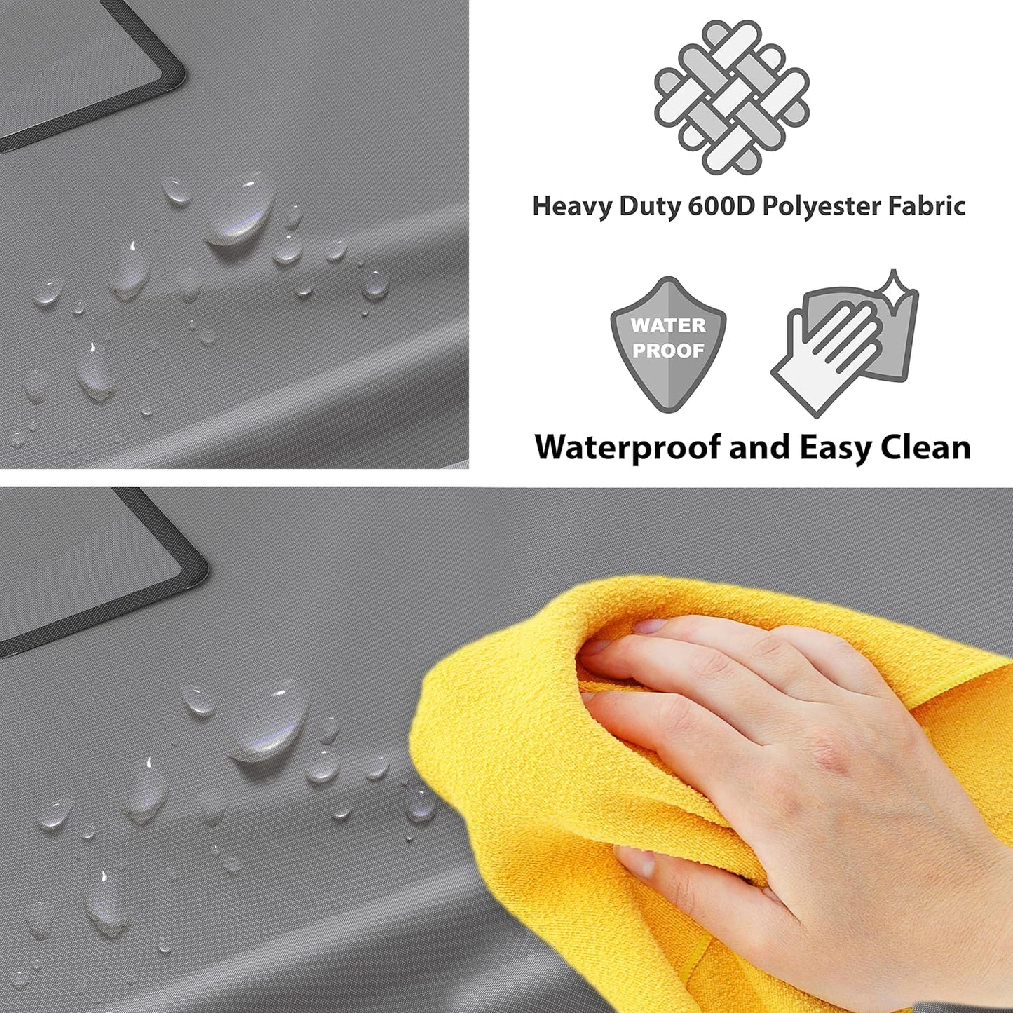 Simple Houseware Heavy Duty 3-Bag Laundry Sorter Rolling Cart, Dark Grey – Durable Triple Laundry Hamper with Removable Bags and Lockable Wheels for Efficient Laundry Organization