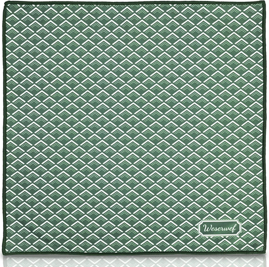 WESERWEF Design Microfiber Glasses Cleaning Cloth – Premium Cleaning Cloth for Eyeglasses, Screens, Tablets, Cameras & Lenses, 12" x 12", Ultra-Soft & Scratch-Free (Wave)