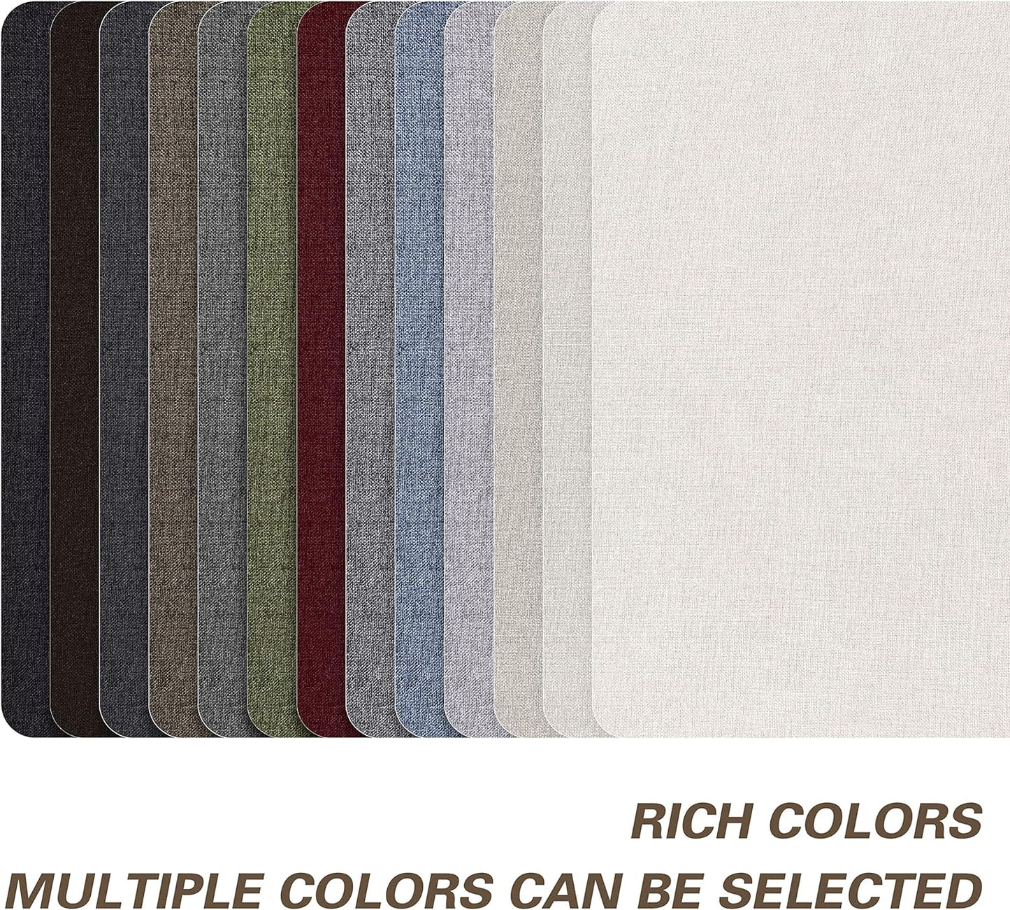 KING MOUNTAIN Fine Linen Fabric Patches, Self-Adhesive, 8x11 inch, 2 PCS, Multi Color, For Linen Sofa and Clothes Repair (Blue Grey, 8" x 11" - 2PCS)