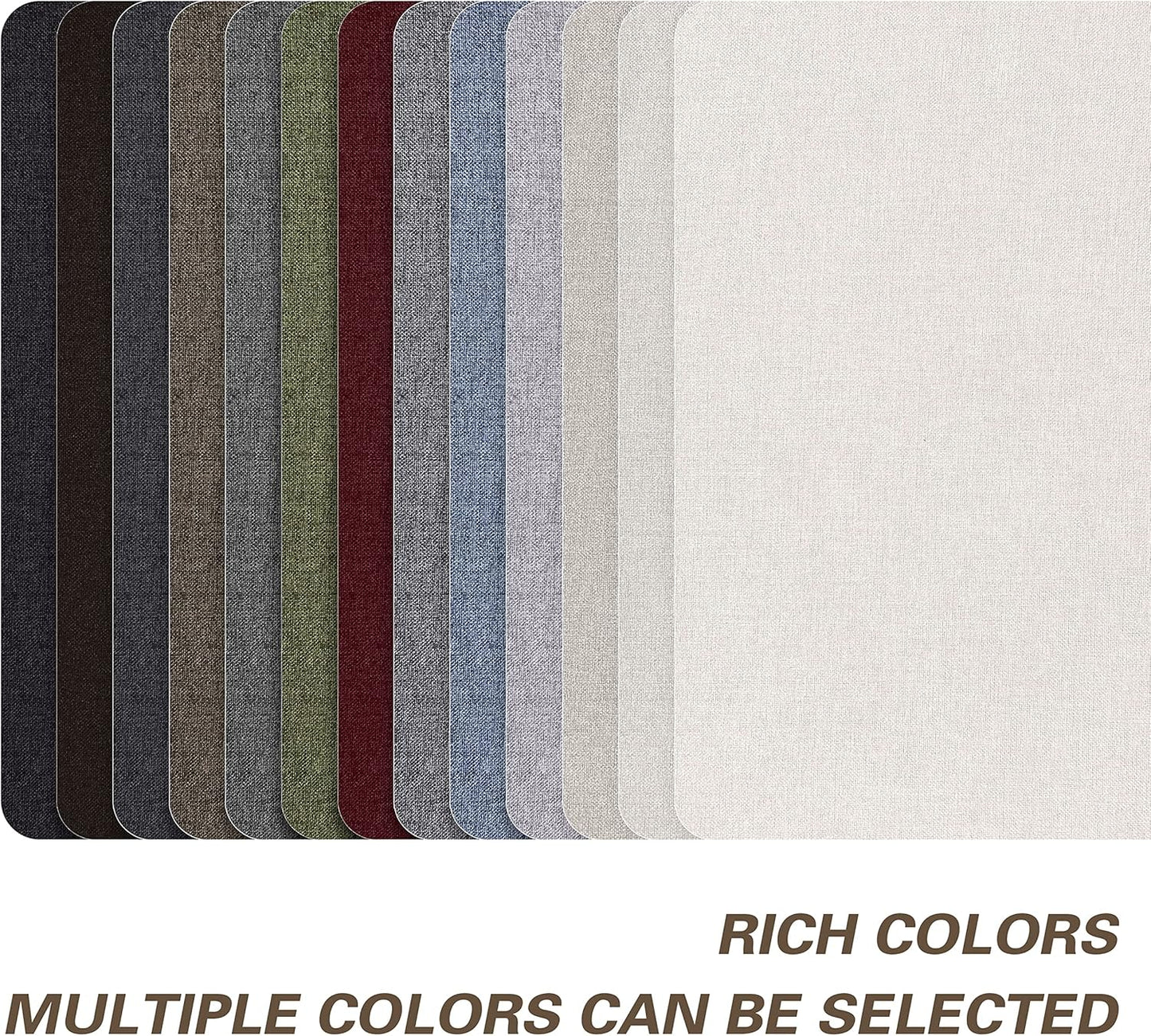 KING MOUNTAIN Fine Linen Fabric Patches, Self-Adhesive, 8x11 inch, 2 PCS, Multi Color, For Linen Sofa and Clothes Repair (Off White, 8" x 11" - 2PCS)