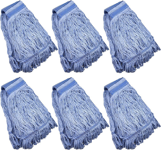 Mop Head Replacement Commercial Heavy Duty String Blue Wet Mop Heads for 3 Typs Commercial Mop