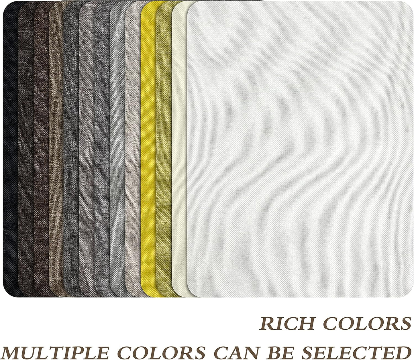 Fine Linen Fabric Patches, Self-Adhesive, 8x11 inch Extra Size, Multi Color, for Sofa and Clothes Repair (Brown)
