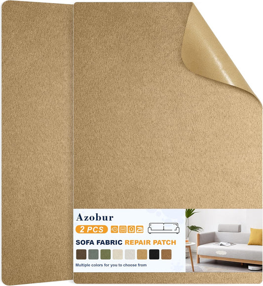 Azobur Couch Patch Repair Fabric,Microfiber Fabric, Self-Adhesive, for Sofa Repair and Upholstery