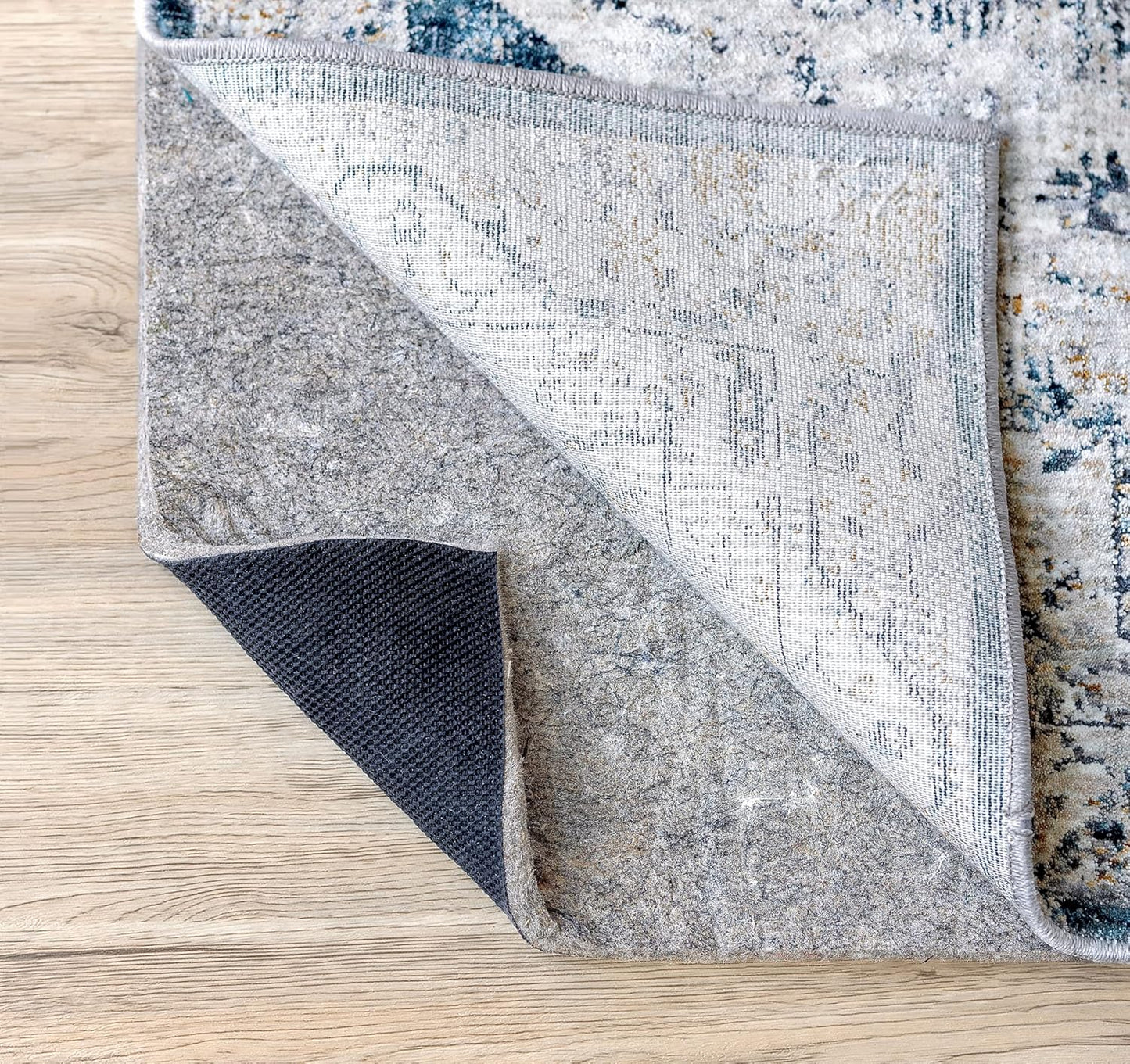 RUGPADUSA - Dual Surface - 7'6" x 9'6" - 3/8" Thick - Felt + Rubber - Enhanced Non-Slip Rug Pad - Adds Comfort and Protection - for Hard Surface Floors